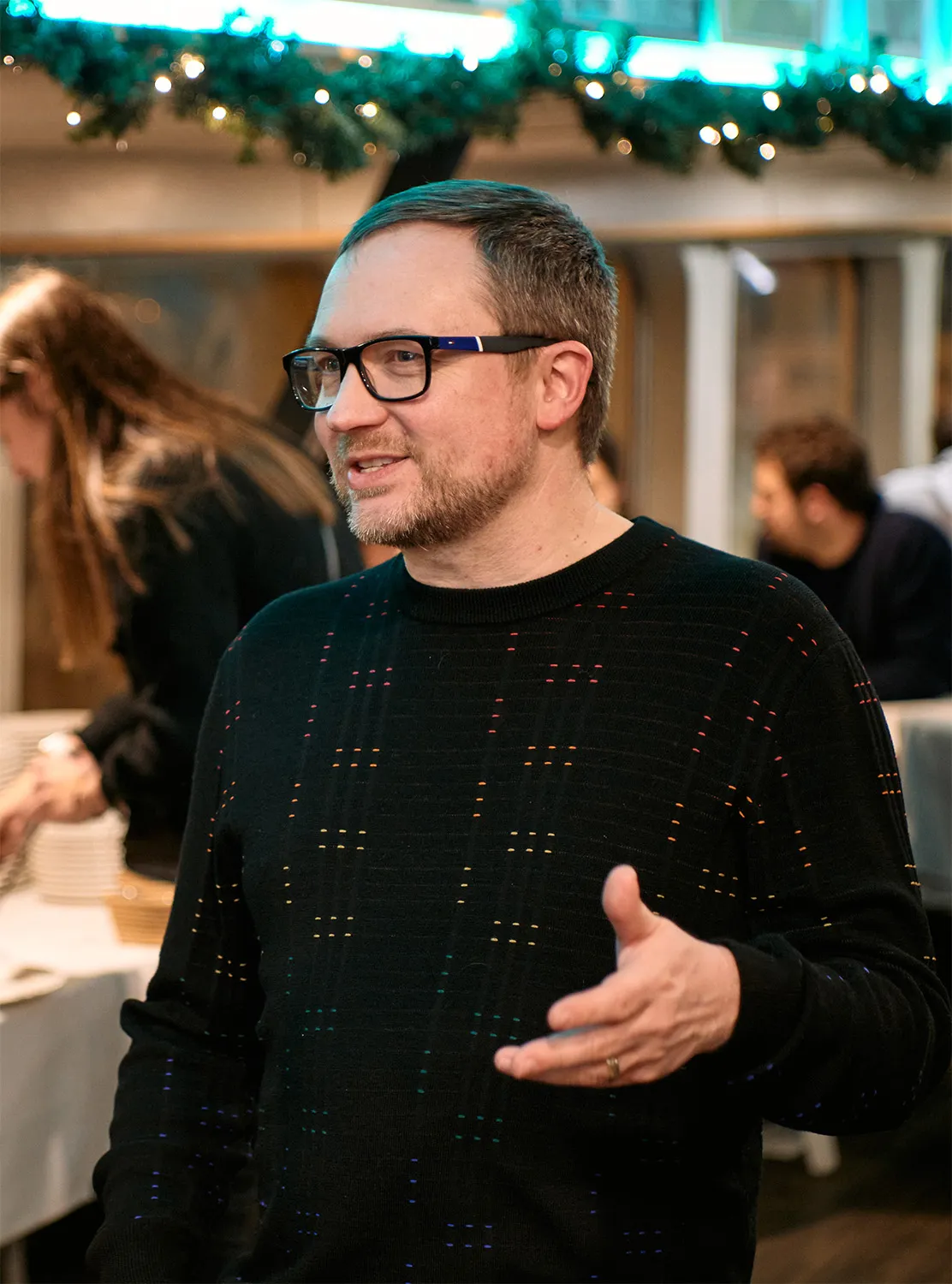 Matthew Revell on a boat in Prague